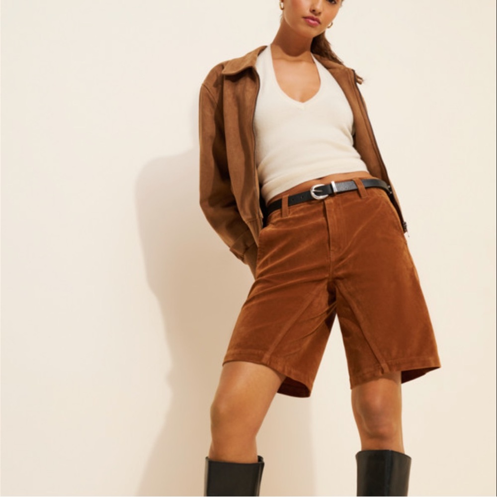 NWT Free People Dylan Vegan Suede Long Shorts